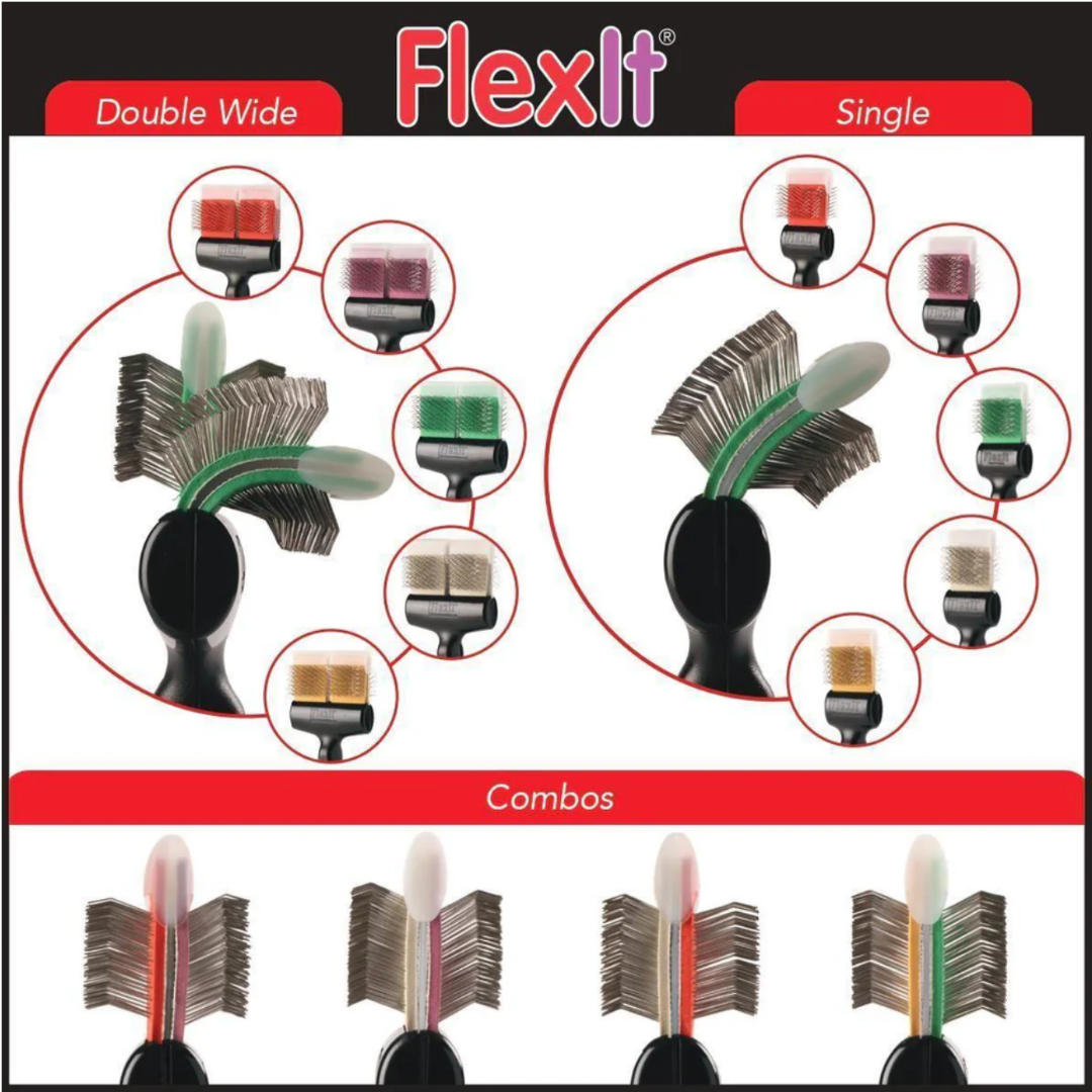 FlexIt® Combo Brushes By Groomers Helper®-SQ8782176