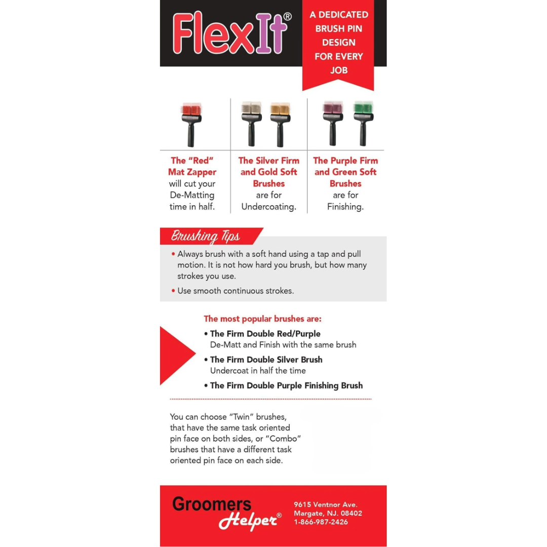 FlexIt® Combo Brushes By Groomers Helper®-SQ8782176