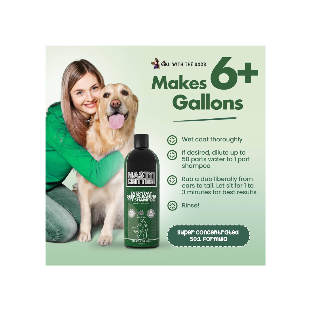 NASTY CRITTER! Everyday Deep Cleaning Pet Shampoo, 16oz