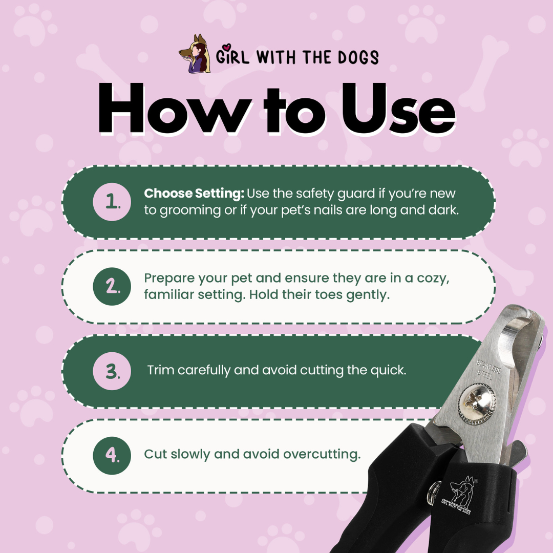 Large, Girl With The Dogs® Stainless Steel Nail Clipper.