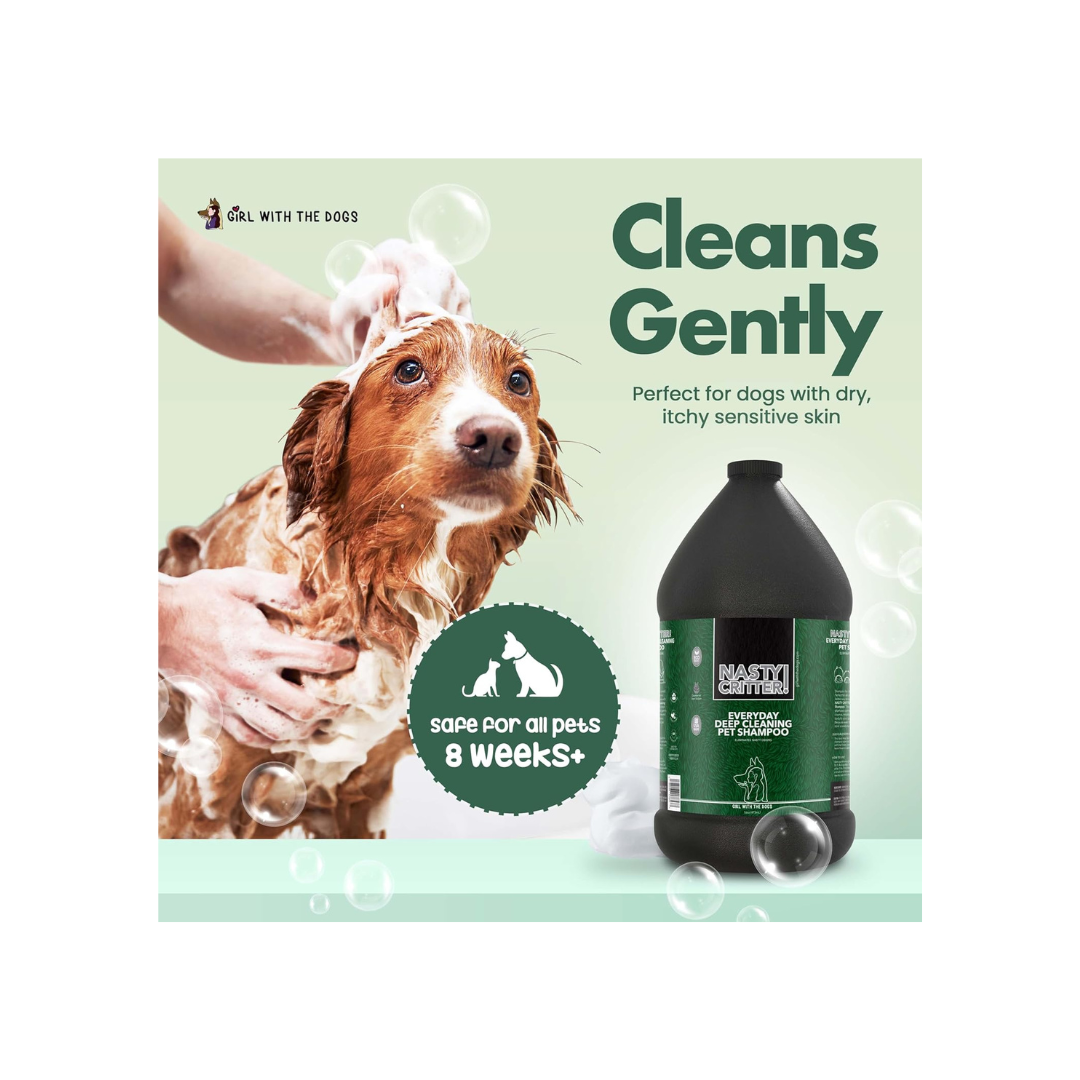 NASTY CRITTER! Everyday Deep Cleaning Pet Shampoo, 1 Gallon