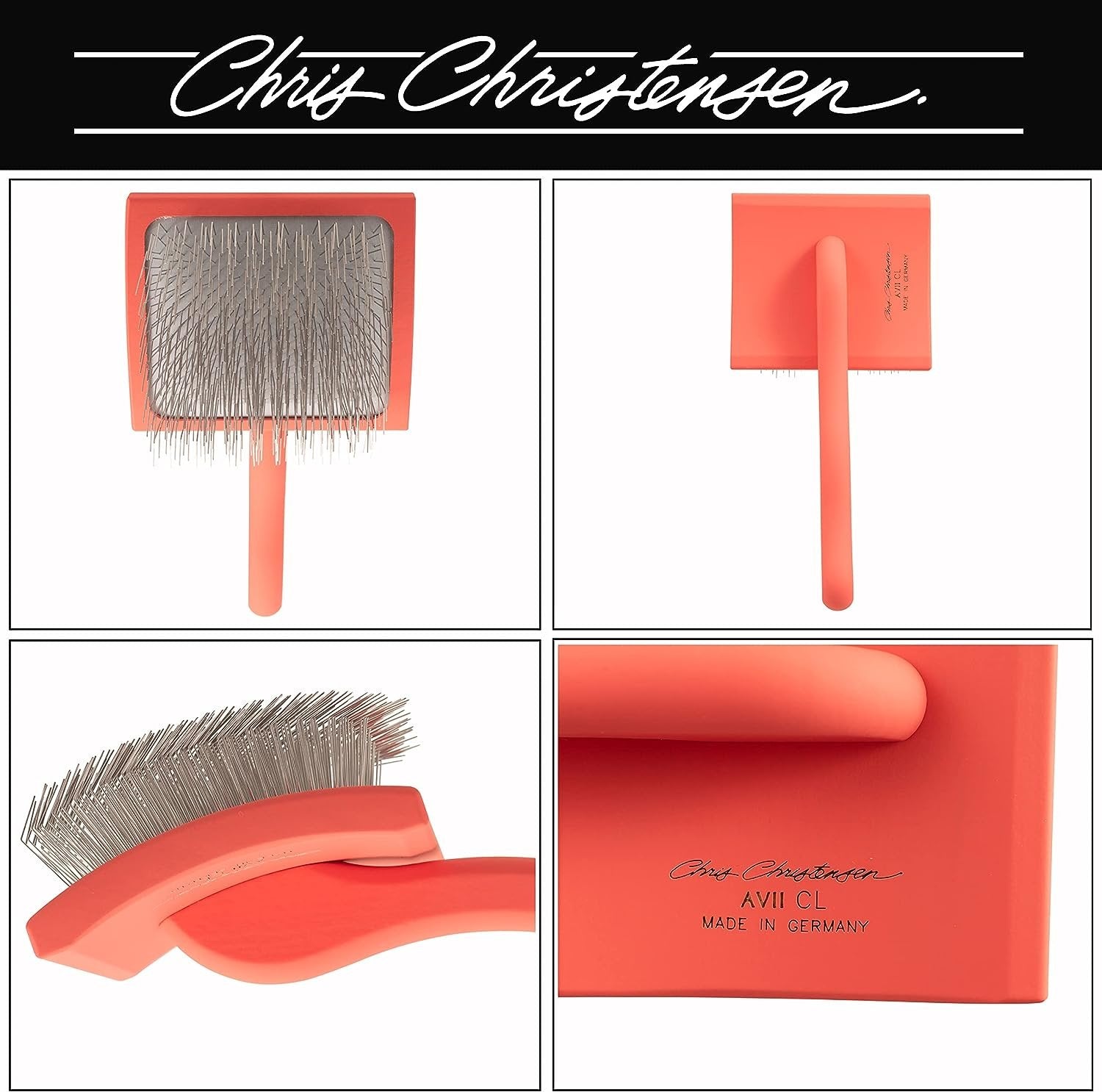 Chris Christensen Large Big G Dog Slicker Brush, Coral