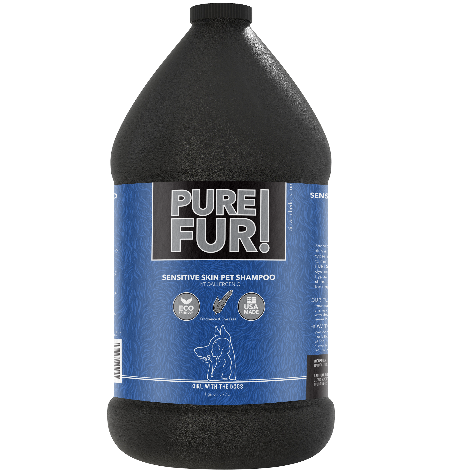 PURE FUR! Sensitive Skin Pet Shampoo, 1 Gallon
