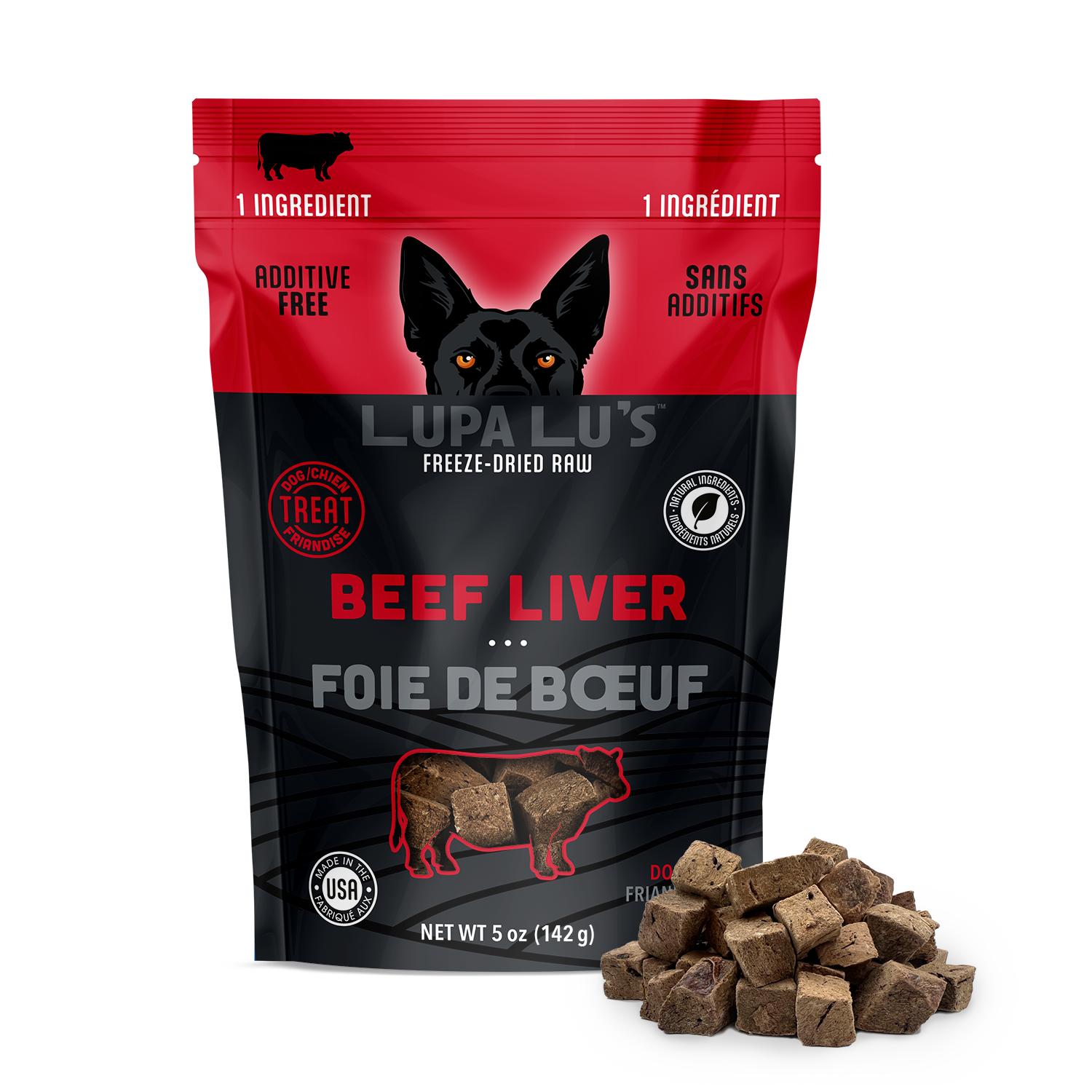 Girl With The Dogs LUPA LU'S™ Freeze Dried Raw Beef Liver (5oz)