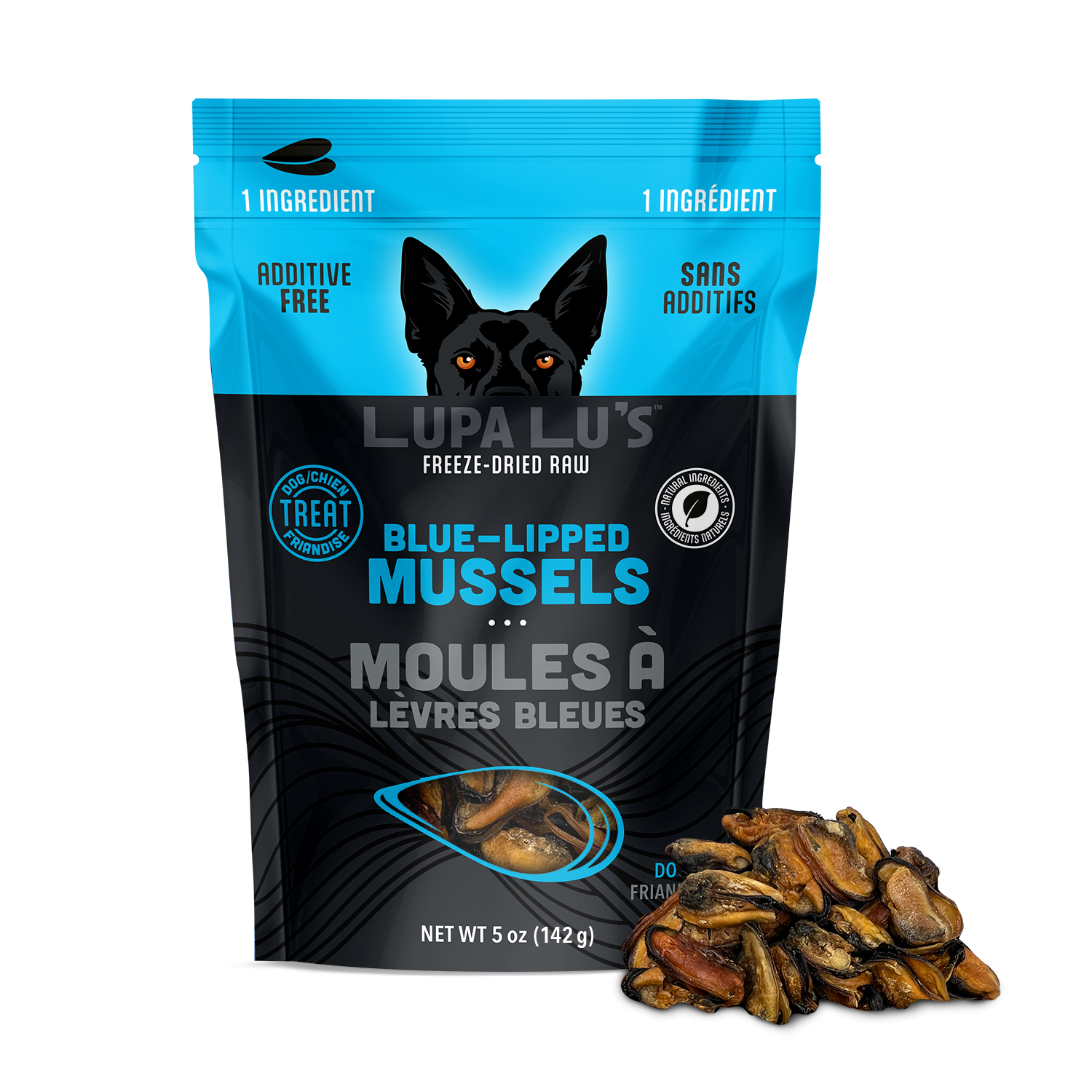 Girl With The Dogs LUPA LU'S™ Dehydrated Blue Lipped Mussels (5oz)