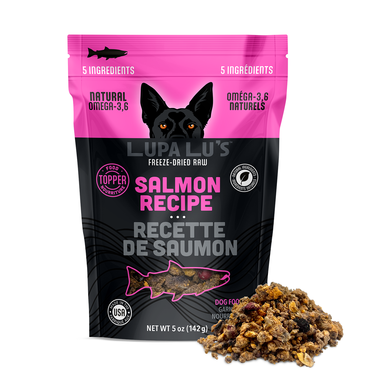 Girl With The Dogs LUPA LU'S™ Freeze Dried Raw Salmon Recipe (5oz)