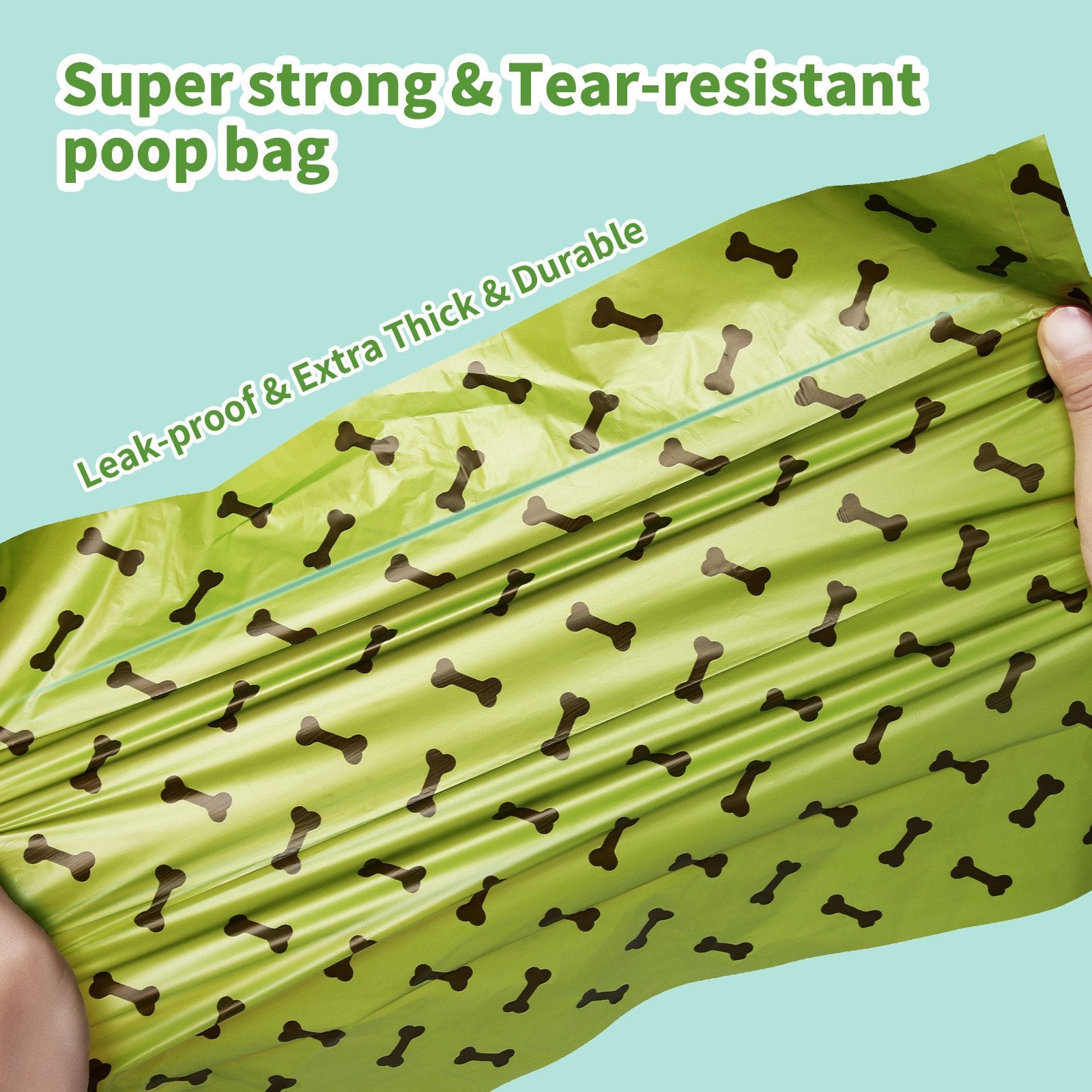 Dog/Pet poop bags, ECO-FRIENDLY!  Biodegradable, Super Strong & Tear-resistant .-SQ8812942