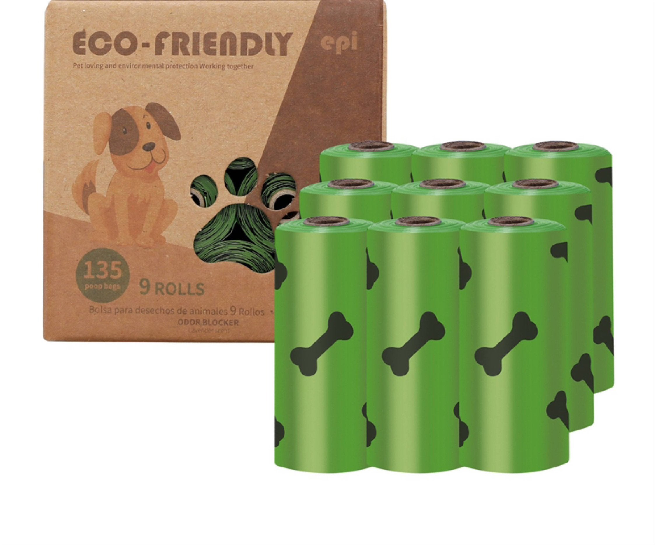 Dog/Pet poop bags, ECO-FRIENDLY!  Biodegradable, Super Strong & Tear-resistant .-SQ8812942