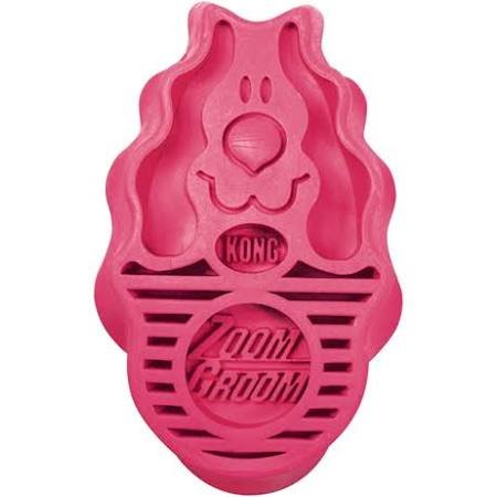 KONG ZoomGroom Rubber Curry Brush for Dogs-SQ3610117